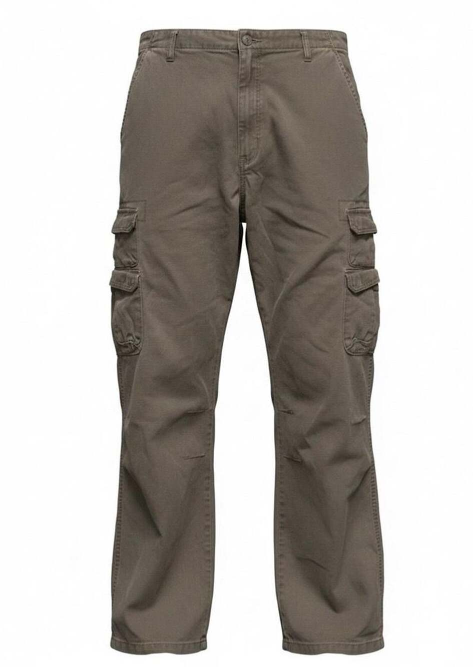 Wrangler Authentics Men’s Cargo Pants 42x32 Gray Relaxed Fit Utility Workwear